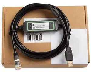 VFD-USB01 Compatible Programming Cable VFD-E/EL/ED/CH2000 Series Inverter Debugging Cable Communication Data Cable Download Cable FT232RL Chip Models 6P6C Plug 3 Meter