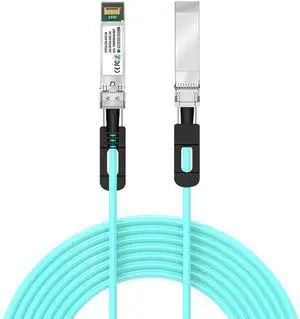 SFP28 to SFP28 Active AOC Twinax Cable 5Meter/16.4ft, 25GBASE OM3 MMF Direct-Attach Fiber Stacking Cable,Compatible Arista Devices 25G AOC Ethernet High-Speed Optical Cable