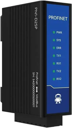 ProfiNet to Modbus Gateway PN1-D25P 1/2 Network Port TIA Portal Step 7 Configuration RS485 RS422 Modbus Master and Slave (1 Network Port)