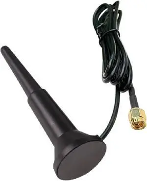 CompuPort 5G LTE 600-6000MHz Omni-Directional UWB Wideband Magnet Mount Antenna with SMA Male and 15' RG174 Cable.