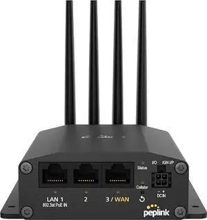 MAX BR1 Mini 5G Cellular Peplink Router/Wireless Cellular Modem, 3 Ethernet LAN Ports, Dual SIM with eSIM, VPN Capable - No WiFi - Sold by CompuPort Centre Inc.
