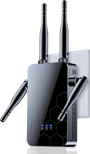 2025 WiFi Extender Internet Booster, Long Range Repeater Wireless Routers Amplifier, 1-Tap Setup, Mesh Wi-Fi 80% Faster | Broader Than Ever, 1-Tap Setup, Support More Network Devices at Home