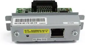 UB-E03 Print Server Ethernet Interface C32C824541, 10Base-T 100Base-TX 100Mbps Network Module, For TM-U220B 220PB 220PD 220PA TM-T81 TM-T82II TM-T88III T88IV T88V T70 T90 T86L Printers