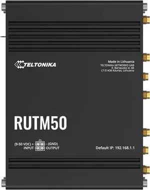 Teltonika RUTM50000000 Model RUTM50 Cellular 5G Router; Speeds of up to 3.4 Gbps; Dual SIM with Auto-failover; Backward Compatible with 4G (LTE Cat 19); for USA and Canada Carriers; Auto APN