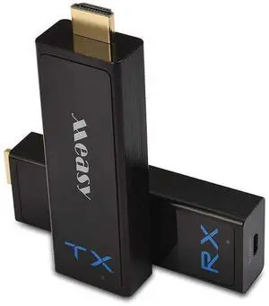 measy Wireless HD Transmitter and Receiver HD Extender 30M/100Feet Support 1080P 3D Video from Laptop PC PSP Xbox Camera to Projector HDTV Monitor  Black