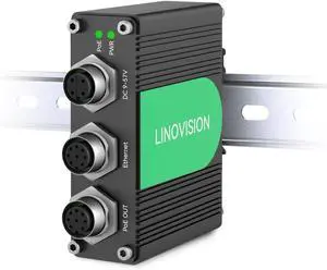 LINOVISION Industrial Gigabit BT90W PoE++ Injector with M12 Interface and 9~57V DC Input