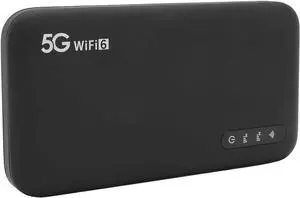 5G WiFi 6 Router with Sim Card Slot, Portable Unlocked Wireless Mobile Hotspot, 2.4GHz & 5.8GHz WiFi Band, Gigabit, 6100mAh, 16 Users