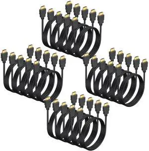 6.6FT HDMI Cable 20-Pack, Shielded 4K HDMI Cord, Gold-Plated HDMI to HDMI Cable 120Hz ARC&CL3 Rated, HDCP 2.2, 3D HDR| for Docking Station, PC,Monitor, Switch, Splitter, PS5, PS4, Xbox, TV, Soundbar 6.6FT HDMI Cable 20-Pack, Shielded 4K HDMI Cord, Gold-Plated HDMI to HDMI Cable 120Hz ARC&CL3 Rated, HDCP 2.2, 3D HDR| for Docking Station, PC,Monitor, Switch, Splitter, PS5, PS4, Xbox, TV, Soundbar