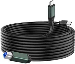 Kumiho USB C to USB B 3.0 Cable 30ft, High Speed USB 3.0 Type C to USB B Printer Cable for Brother Canon HP Epson Laserjet Kumiho USB C to USB B 3.0 Cable 30ft, High Speed USB 3.0 Type C to USB B Printer Cable for Brother Canon HP Epson Laserjet
