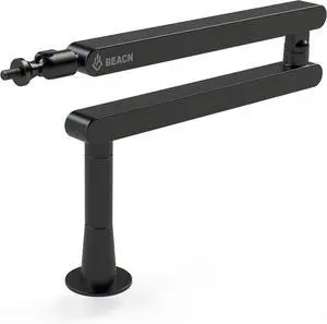 BEACN Mic Stand - Studio-Quality Low Profile Adjustable Microphone Arm with 360° Rotation, Cable Management, Easy Clamp, Universal Fit For Streaming, Podcasting, Gaming (Dark)