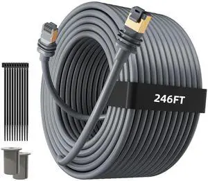 EAZUSE Starlink Standard Gen 3 Cable, 75M/246FT Extra Long Ethernet Cable for Gen 3 Starlink Standard, Waterproof and High-Speed EAZUSE Starlink Standard Gen 3 Cable, 75M/246FT Extra Long Ethernet Cable for Gen 3 Starlink Standard, Waterproof and High-Speed