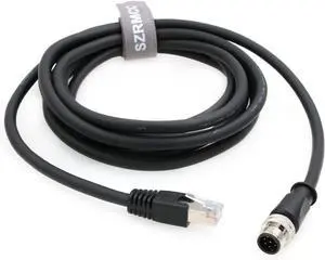 SZRMCC M12 A Code 8 Pin Male to RJ45 Ethernet Cable Cat6 Gigabit Shielded Waterproof Sensor Actuator Network Cable for Cognex in-Sight 7000 DMR-300 Industrial Camera Vision Sensors (Black 3m) SZRMCC M12 A Code 8 Pin Male to RJ45 Ethernet Cable Cat6 Gigabit Shielded Waterproof Sensor Actuator Network Cable for Cognex in-Sight 7000 DMR-300 Industrial Camera Vision Sensors (Black 3m)