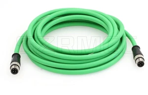 SZRMCC M12 Connector Ethernet Cable D-Code 4 Pin to 4 Pin Male Cat5e High Flex Waterproof Shielded Network Cable for Industrial Camera Sensor Automation (3M,Green) SZRMCC M12 Connector Ethernet Cable D-Code 4 Pin to 4 Pin Male Cat5e High Flex Waterproof Shielded Network Cable for Industrial Camera Sensor Automation (3M,Green)