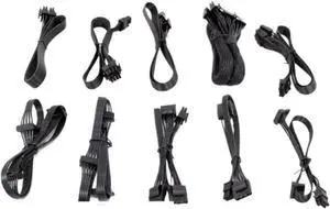 Modular Power Cable for 850W 750W 650W 550W, GPU PCIe 8Pin 6+2Pin, CPU 4+4Pin, SATA & IDE 4Pin, ATX 24Pin(PCIe Single 8Pin) Modular Power Cable for 850W 750W 650W 550W, GPU PCIe 8Pin 6+2Pin, CPU 4+4Pin, SATA & IDE 4Pin, ATX 24Pin(PCIe Single 8Pin)