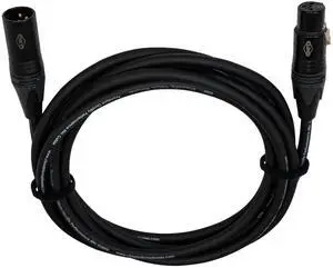 Cloud Microphones Premium Quality Performance XLR Cable - Neutrik Connectors, Gold-Plated, Braided Shield, Black PVC Jacket 10ft