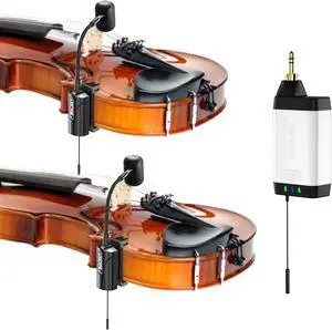 Dual UHF Violin Wireless Microphone Gooseneck Pick Up Instrument Clip-on Mic 1 Receiver and 2 Transmitter System for Violin Stage Musical Instrument Performance,Q2/VT-5 Dual UHF Violin Wireless Microphone Gooseneck Pick Up Instrument Clip-on Mic 1 Receiver and 2 Transmitter System for Violin Stage Musical Instrument Performance,Q2/VT-5