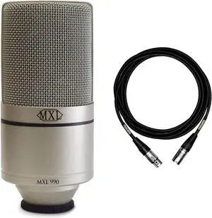 MXL 990 Bundle with Premium Mogami 15-foot CorePlus XLR Cable (2 Items) MXL 990 Bundle with Premium Mogami 15-foot CorePlus XLR Cable (2 Items)