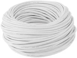 Electrical Ground Wire Automotive Power Wire 200FT White TC 1 Pcs 22Gauge 6 Conductor Fully Insulated& Soft Touch Jacket Universal