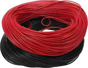 1 Set 18AWG Universal Ground Wire Car Radio, Automotive, Car Speakers Power Wire Fully Insulated& Soft Touch Jacket TC Black,Red 499FT Black+499FT Red