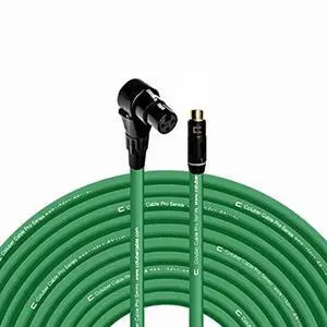 COLUBER CABLE Right Angle XLR Female to RCA Female - 100 Feet - Green - Pro 3-Pin Microphone Connector for Powered Speakers, Audio Interface or Mixer for Live Performance & Recording COLUBER CABLE Right Angle XLR Female to RCA Female - 100 Feet - Green - Pro 3-Pin Microphone Connector for Powered Speakers, Audio Interface or Mixer for Live Performance & Recording