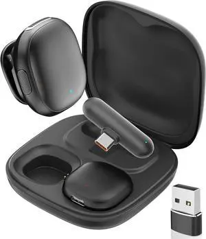 Wireless Microphone AI Noise Reduction - Mini Lavalier Microphone for iPhone Android Computer with Charging Case USB C Phone Mic for Vlogging Video Audio Recording 48kHz/24bit