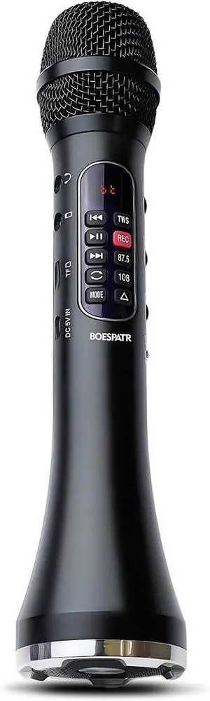 Karaoke Microphone Wireless Bluetooth,Handheld Voice Amplifier,Portable Mic with Speaker 30W High Power DSP Chip Smart Noise Reduction for Car/Indoor/Outdoor Speaking Teaching Singing