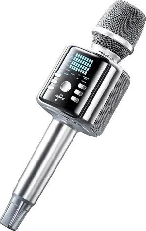 Professional Wireless Karaoke Microphone with Soundcard and Speaker,3 in 1 Bluetooth Karaoke Machine Featuring Surround Sound and Dynamic Pickup That Surpasses Ordinary Karaoke Microphones