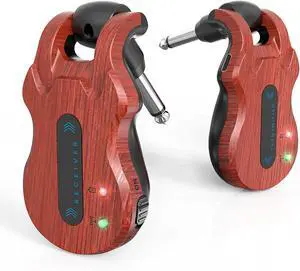 5.8GHz Wireless Guitar System Rechargeable Audio Transmitter Receiver 4 Channels Audio System for Electric Guitar Bass