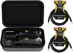 NUX C-5RC Wireless Guitar System 5.8GHz Transmitter and Receiver Auto Match, Charging Case with 2 Roxtone Premium Guitar Cables NUX C-5RC Wireless Guitar System 5.8GHz Transmitter and Receiver Auto Match, Charging Case with 2 Roxtone Premium Guitar Cables