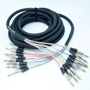 Arklove 30ft 1/4 TRS Snake Cables Audio Balanced Patch TRS to TRS Cable 8 Channel Connector Digital Splitter Microphones Stage & Studio Recording Studio Equipment Profesional Cable