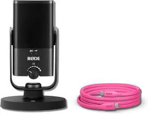 Rode NT-USB Mini USB Microphone for Podcasting, Streaming, Gaming and Vocal Recording with Rode SC17-Pink USB-C to USB-C Cable (5') Rode NT-USB Mini USB Microphone for Podcasting, Streaming, Gaming and Vocal Recording with Rode SC17-Pink USB-C to USB-C Cable (5')