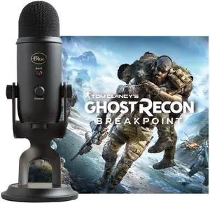 Blue Streamer Bundle with Blackout Yeti USB Microphone & Tom Clancys Ghost Recon Breakpoint PC Digital Standard Version