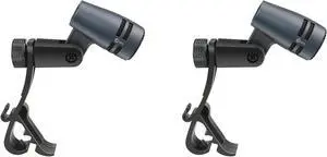 2X E604 Wired Dynamic Microphone Cardioid Instrument Drum Microphone with Clip Arm Mount Suitable for Drums Instruments