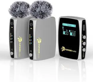 Wireless Lavalier Microphone for Camera,Phone,20H Recording Wireless Microphones with Dual TX,64GB TFcard Slot,328ft Microfonos Inalambricos Professional Noise Reduction for Podcast Equipment Bundle