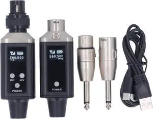 Microphone System, 3pin 50?80M Mic Adapter, Type C Rechargeable Transmitter and Receiver for Mixing Consoles, Amplifiers, Sound Cards, Stereos... Microphone System, 3pin 50?80M Mic Adapter, Type C Rechargeable Transmitter and Receiver for Mixing Consoles, Amplifiers, Sound Cards, Stereos...