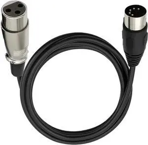 DIN 5 Pin to XLR 3 Pin Audio cable for Match music instruments or cables with MIDI or XLR connector(XLR 3Pin Female,1.5m) DIN 5 Pin to XLR 3 Pin Audio cable for Match music instruments or cables with MIDI or XLR connector(XLR 3Pin Female,1.5m)