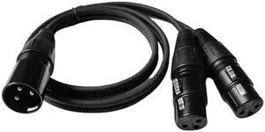 Professional 3Pin Male to Double 3Pin Female Sound Cable Transmission Microphone Adapter Cable Replacement for Studio St Professional 3Pin Male to Double 3Pin Female Sound Cable Transmission Microphone Adapter Cable Replacement for Studio St