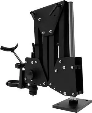 Microscope Flex Arm Stand 77mm Inner Diameter Bracket, Jewelry Microscope Stand 90cm Max Extendable Length, 360° Rotation and Foldable, Black