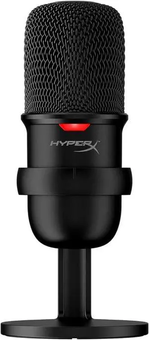 USB Condenser Gaming Microphone, for PC, PS4, PS5 and Mac, Tap-to-Mute Sensor, Cardioid Polar Pattern, Great for Streaming, Podcasts, Twitch, YouTube, Discord,Black (Hyper-X-SoloCast)