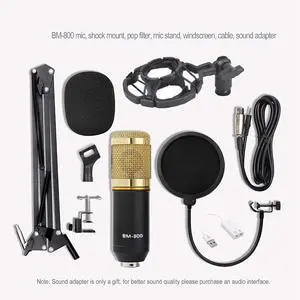 Condenser Microphone Bundle, Mic Set for Studio Recording Broadcasting Vocal Microphones Condenser Microphone Bundle, Mic Set for Studio Recording Broadcasting Vocal Microphones