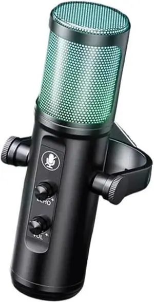 USB Condenser Microphone, Lightweight Studio Mic for Streaming, Recording, Gaming, and Singing, Noise Cancelling, Metal Build USB Condenser Microphone, Lightweight Studio Mic for Streaming, Recording, Gaming, and Singing, Noise Cancelling, Metal Build