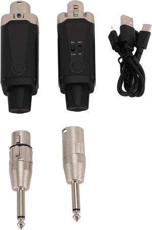Wireless Guitar Transmitter Receiver Wireless XLR System - 16-Channel UHF Transmitter & Receiver For Mics & Guitars (196ft Range) Xlr Microphone