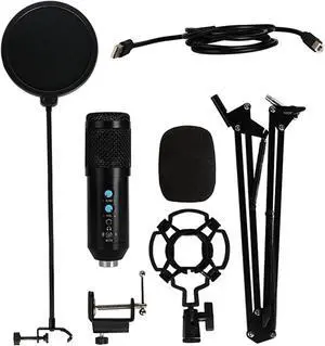 USB Microphone for PC and Laptop, Adjustable Arm Stand for Singing, Recording, and Meetings, Professional Microphone Stand