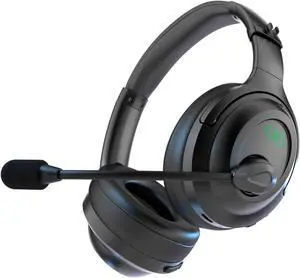 ACEZONE A-Blaze Wireless Gaming Headset  Hybrid Active Noise Cancellation, Flip-to-Mute Noise-Canceling Mic, Interchangeable Ear Pads, Up to 45H Battery Life