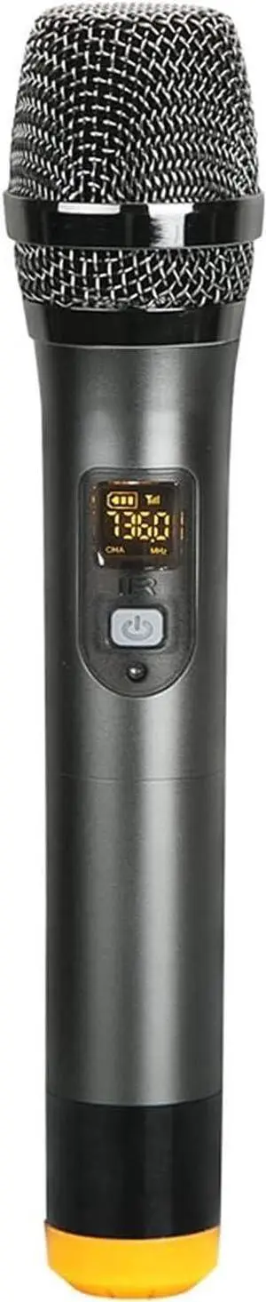 Wireless Microphone System with Rechargeable Receiver, Adjustable Frequency Handheld Mics for Karaoke, Stage, and Recording Wireless Microphone System with Rechargeable Receiver, Adjustable Frequency Handheld Mics for Karaoke, Stage, and Recording