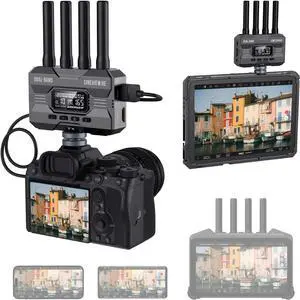 Accsoon CineView HE Wireless Video Transmission System, Dual-Band 1080p60 HDMI Transmitter Receiver, 1200ft Rng.60ms Lat., UVC Livestream, 4 Devices Monitoring,Compatible with Cineview M7 Pro/2 SDI/SE
