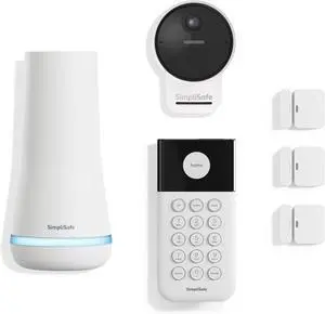 SimpliSafe 6 Piece Wireless Home Security System with Outdoor Camera - Optional 24/7 Professional Monitoring - No Contract - Compatible with Alexa and Google Assistant