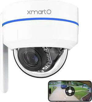 xmartO [AI Tracking Ceiling CAM] 2K HD Metal Dome PTZ Wireless Security Camera with Automatic-Follow, 2-Way Audio and Night Vision (Add on to NVR or Use Standalone, DPK3034)