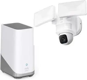eufy Security Floodlight Camera E30 with Homebase 3, Security Camera Outdoor, 360° Pan and Tilt, AI Detection and Tracking, 2K Video, 2.4GHz Wi-Fi, Custom Voice and Light Alerts, 24/7 Recording eufy Security Floodlight Camera E30 with Homebase 3, Security Camera Outdoor, 360° Pan and Tilt, AI Detection and Tracking, 2K Video, 2.4GHz Wi-Fi, Custom Voice and Light Alerts, 24/7 Recording