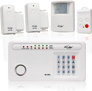 Skylink SC-100W Wireless Deluxe Home & Office Burglar Alarm System Alert Security Package | Affordable, Easy to Install DIY